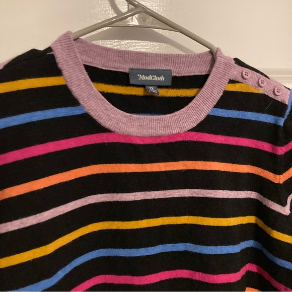 ModCloth Colorful Striped Sweater - Picture 2 of 3